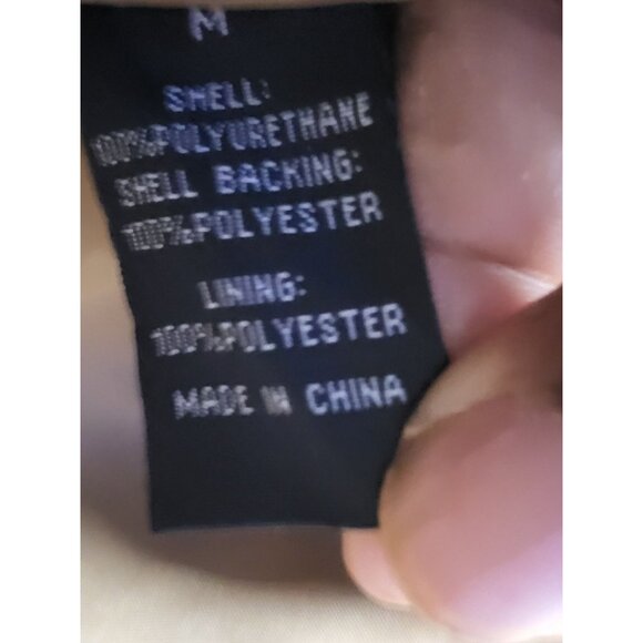 Baccini Metallic Gold Faux Leather Biker Motorcycle Bomber Jacket Women Sz M - Picture 4 of 12